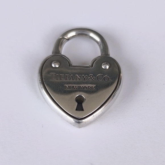 Tiffany's Heart Arc Lock Sterling Silver Charm Pendant - Picture 8 of 16